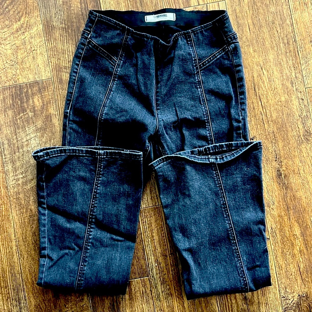 Rock and Roll Denim bargain bells - stretchy high rise flare 30x32